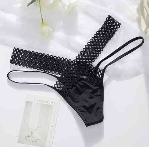 Еротичні трусики чорні - розмір універсальний, резинка до 100см Київ