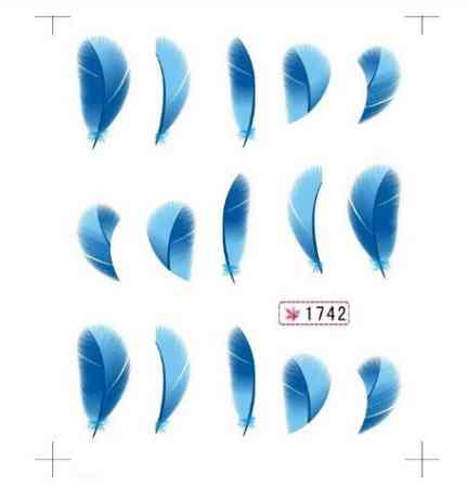 Наклейки для нігтів "Пір'ячко" STZ-143 Київ