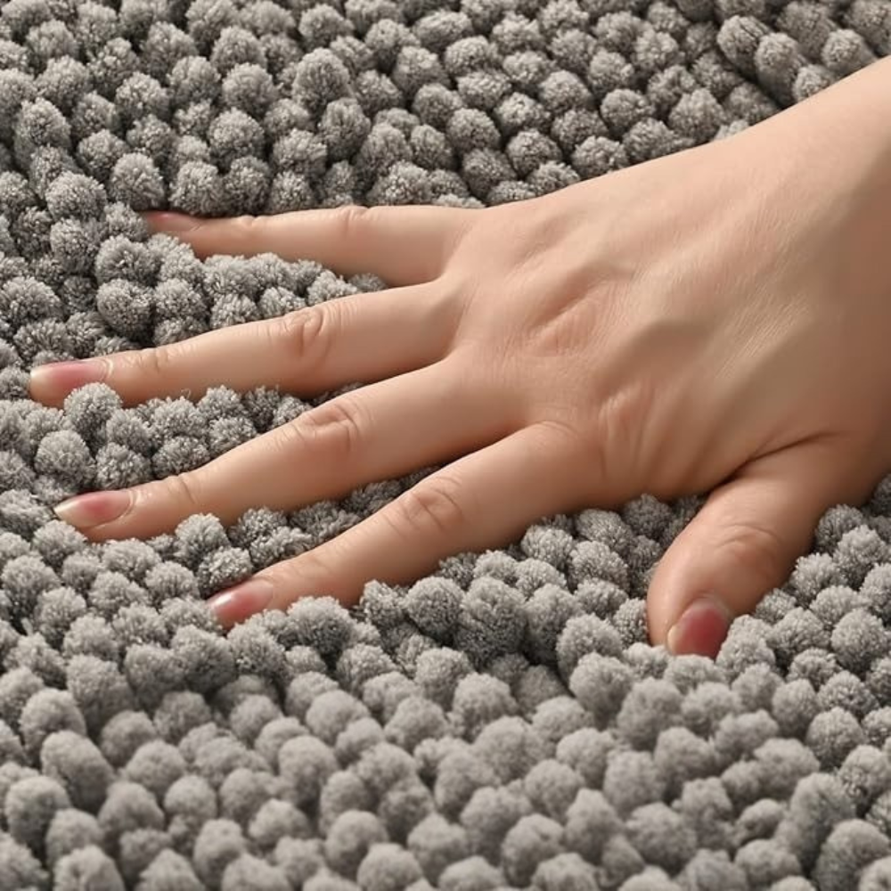 Килимок для ванної та душу килимок для ніг у ванну кімнату, мікрофібра, атиковзкий 50х80 см, "Bath" сірий Кам'янець-Подільський - фото 6