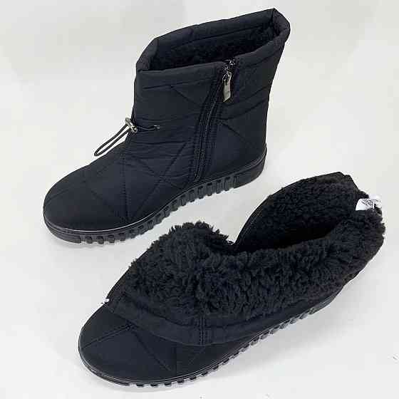 Женские бурки на липучках 41р 26, 5см, Женские черние зимние галоши Галоши утепленные эва KC-43 Львов