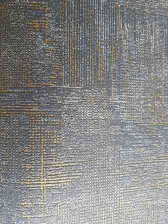 Шпалери вінілові на флізелін Marburg 82169 Giulia геометрія абстракція смуги точки 3д темно сині золотисті Київ