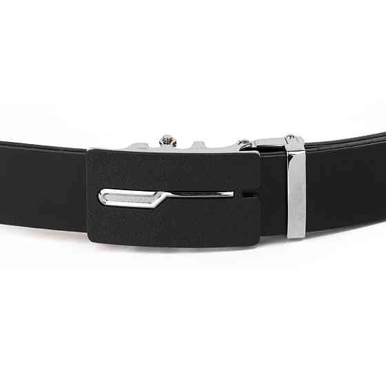 Ремінь чоловічий з матовою пряжкою Vintage 20335 Чорний Київ