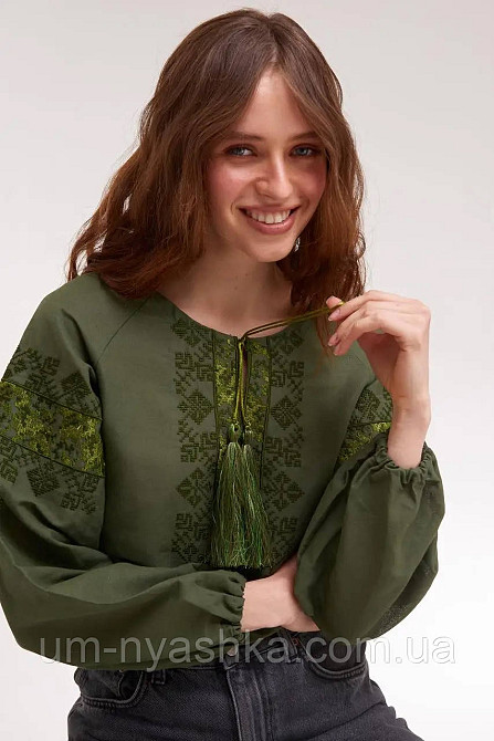 Натуральна вишинка жіноча "Перемога" хакі  L-XXL Кривий Ріг - фото 1