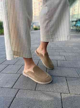 Зручні шльопанці жіночі замшеві пісочні з закритим носком SEE SEVEN 1806 / Шльопанці для жінок Коломыя