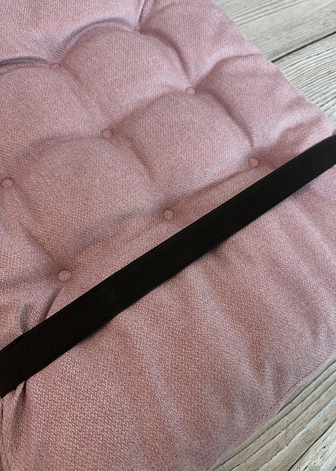 Подушка для стільців (40x120х4 см) подвійна Decorator Мальмо колір пудровий 84-170 Київ - фото 8