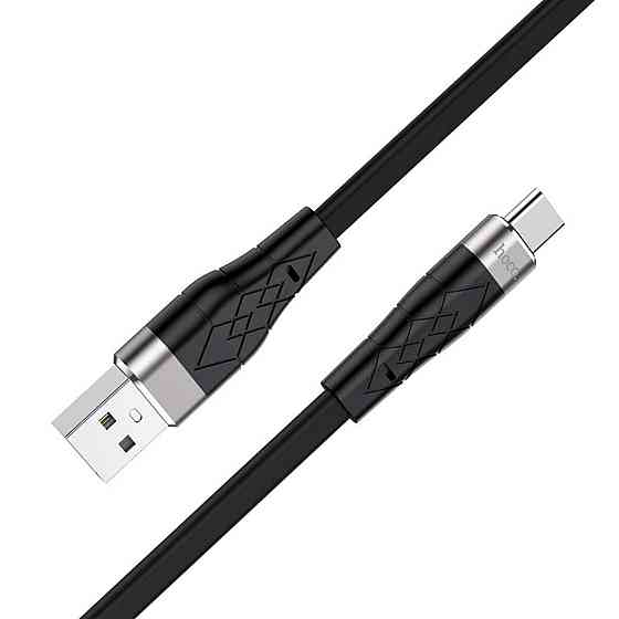 Кабель USB - Type-C HOCO X53 3A 1m силиконовый алюминиевые разъемы цвет черный 6931474738097 Одесса