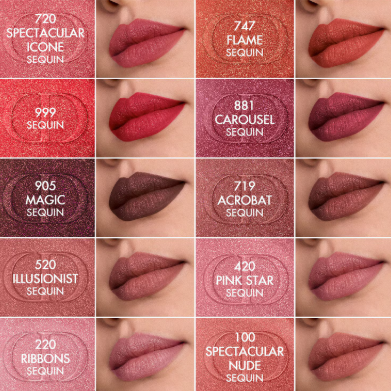 Жидкая помада Dior Rouge Dior Forever Liquid Sequin - с глиттерным финишем, стойка, 420 Pink Star, оригинал Славянск - изображение 5
