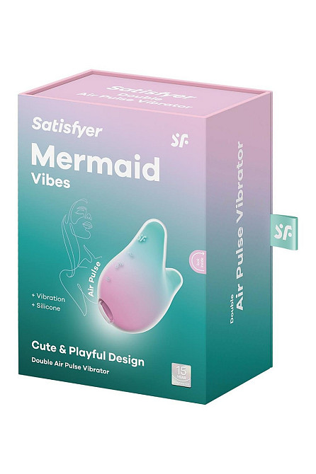 Вакуумный стимулятор с вибрацией Satisfyer Mermaid Vibes, мятно-розовый Sex Aura Киев - изображение 5