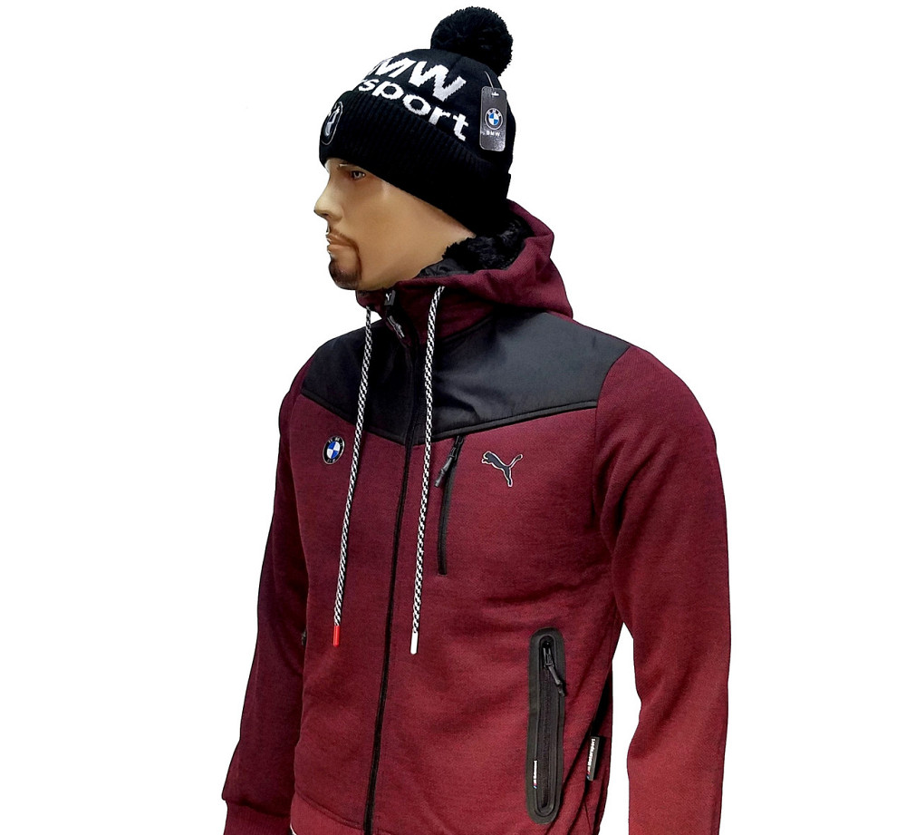 Мужская трикотажная кофта- куртка на меху Puma Thumbnail 1 of BMW M Motorspor,оригинал Киев - изображение 4