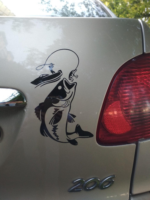 Наклейка на автомобіль на тему рибалка №2 Київ - фото 4