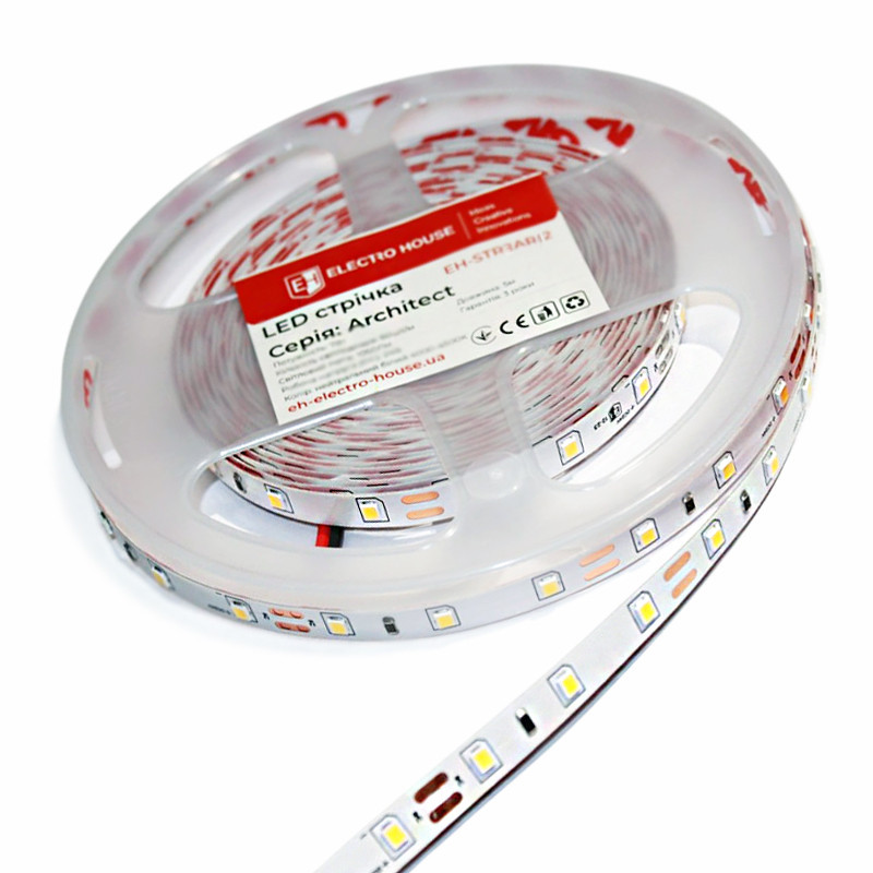 LED стрічка  7Вт 12В SMD2835 60 діодів 1050 Лм холодний білий 6500К, серія Architect, гарантія 3 роки Дніпро - фото 3