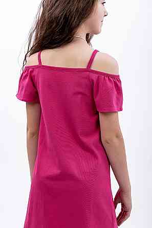 Сарафан літній для дівчаток підлітковий, малиновий, чорний топ Крохатушка одяг Київ