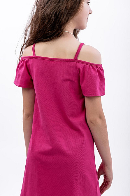 Сарафан літній для дівчаток підлітковий, малиновий, чорний топ Крохатушка одяг Київ - фото 2