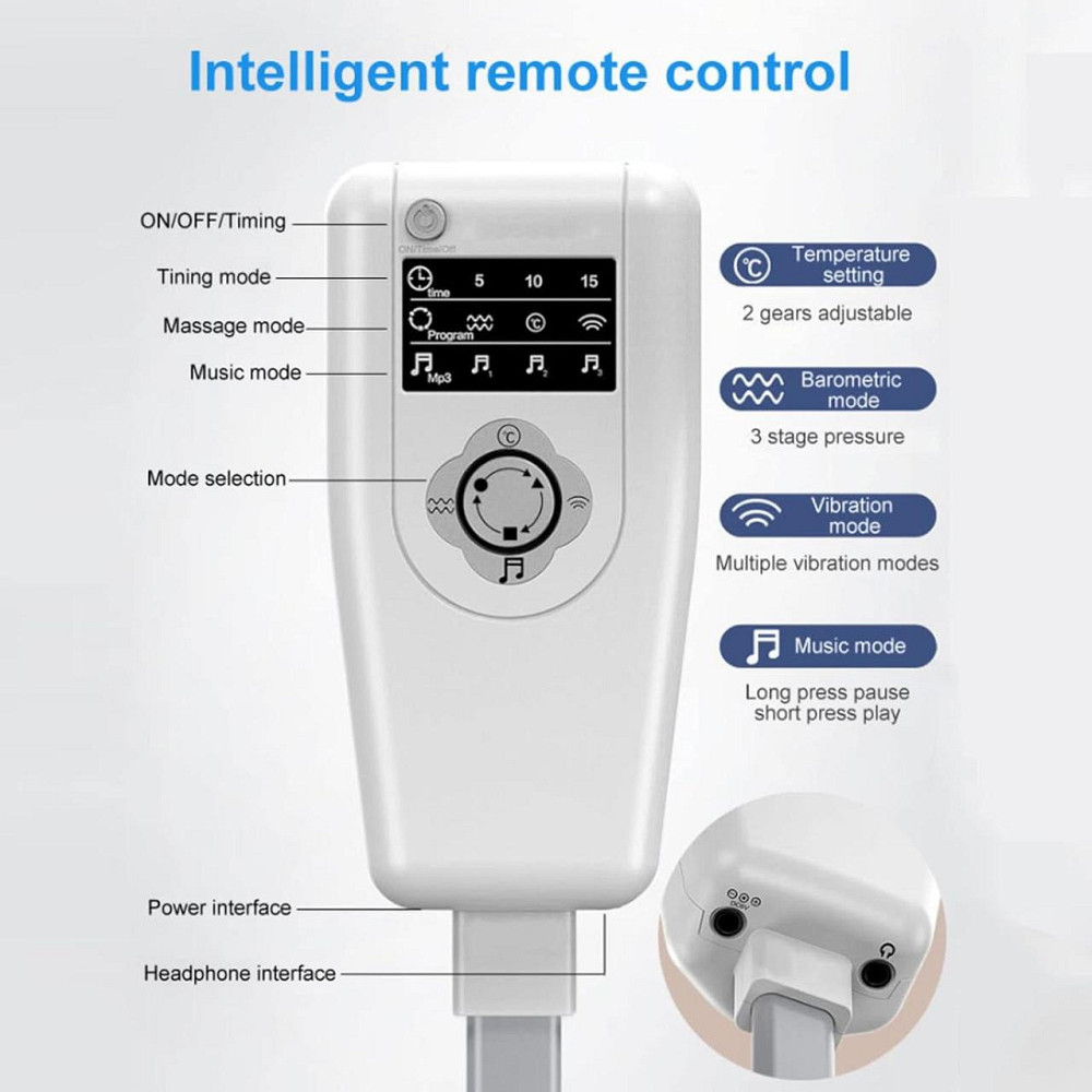 Массажер для головы электрический Benbo HM-1 пульт 7 режимов (подогрев, давление воздуха, вибрация, музыка) Винница - изображение 7