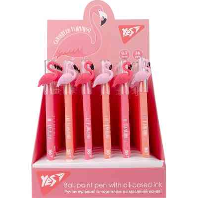 Ручка кулькова Yes Caribbean flamingo 0,7 мм синя (412003) Вінниця