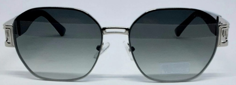 Брендові окуляри унісекс сонцезахисні сіро-зелений градієнт у сріблом Київ - фото 7