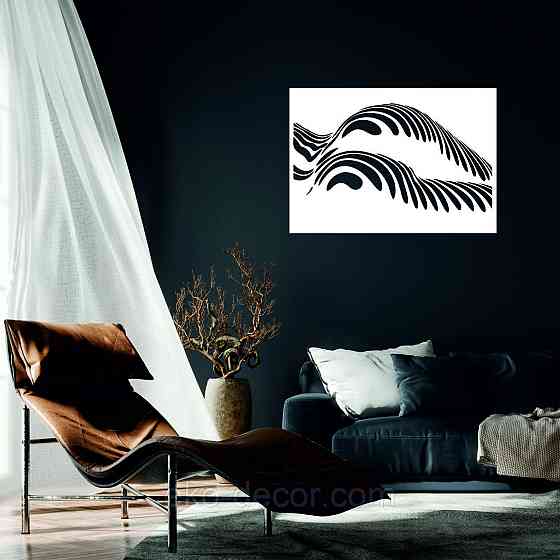 Декоративное настенное Панно «Девушка» , Декор на стену 70*49 см, Белый Киев