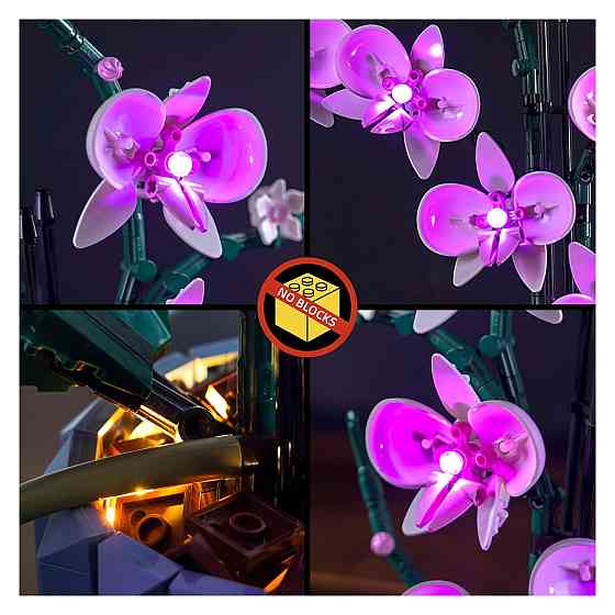 Світлодіодний набір LED підсвітки BrickBling сумісний з LEGO 10311 Orchid фіолетовий USB або батарейне живлення мідний провідник Київ