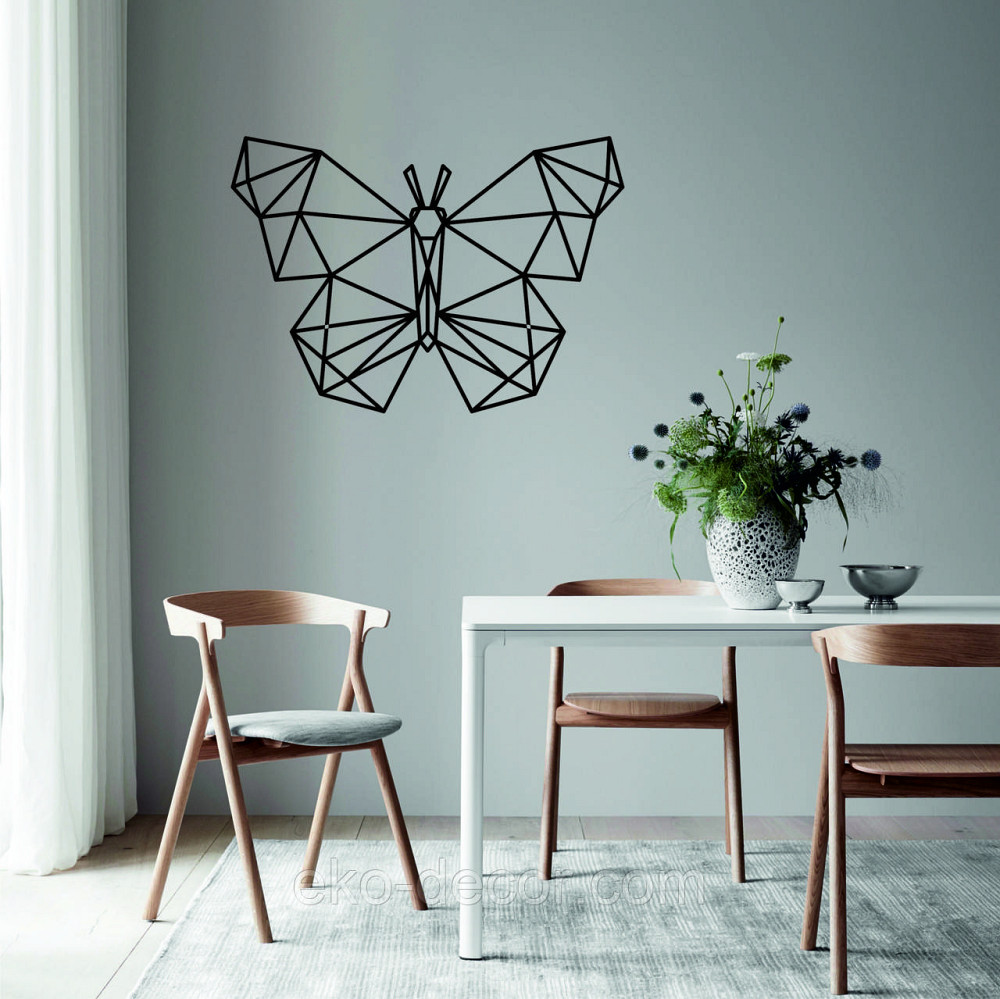 Декоративне настінне Панно «Метелик», Декор на стіну 90*63 см, Чорний Київ - фото 7