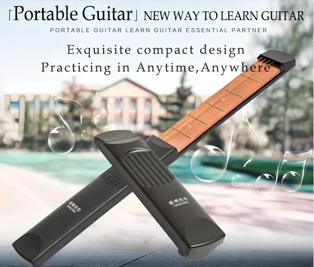 Карманная гитара RESTEQ 20 см компактная раскладная гитара для тренировки пальцев и постановки аккордов Киев - изображение 3