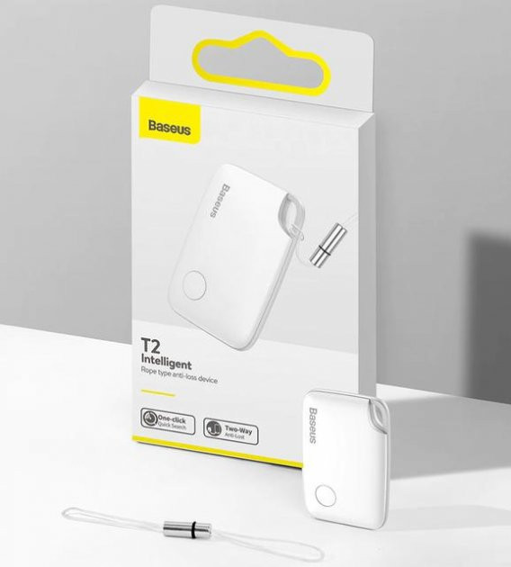 Брелок для пошуку Baseus Intelligent T2 Ropetype anti-los device ZLFDQT2-02 (Білий) Миколаїв - фото 7
