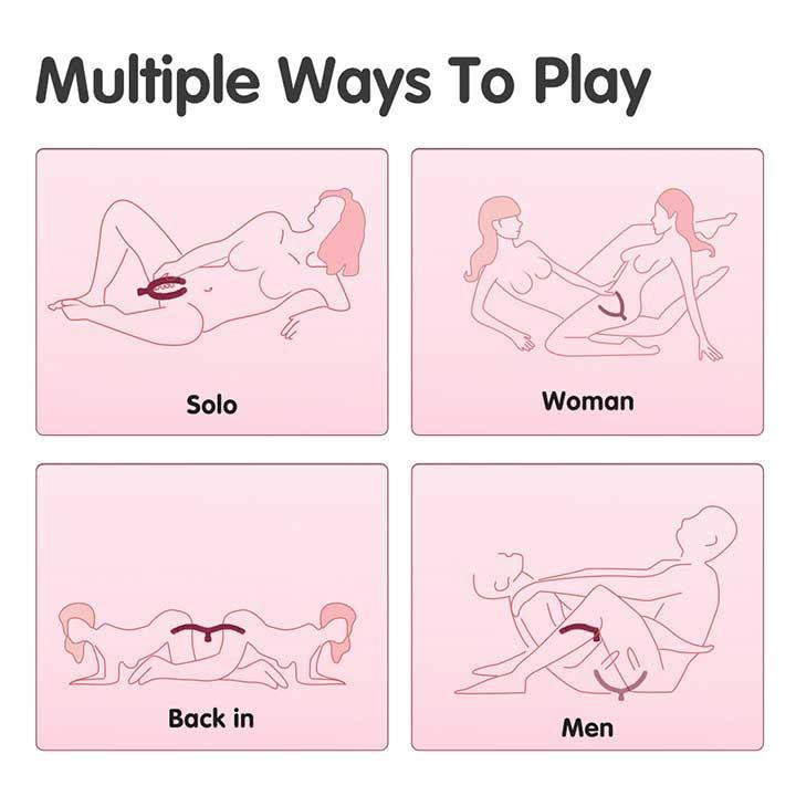 Двосторонній вібратор Y-Lover Rose Bloom Бордовий Вінниця - фото 9