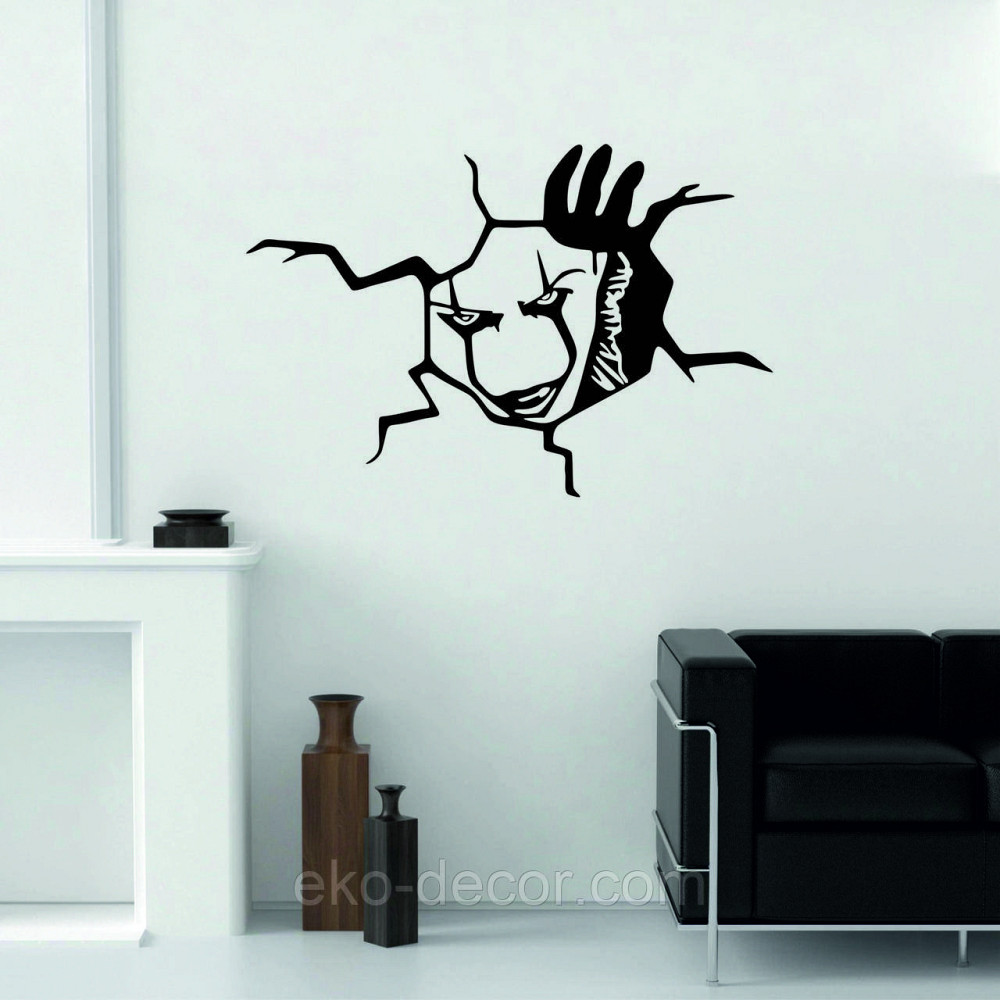 Декоративное настенное Панно «Клоун» Декор на стену 110*73 см, Черный Киев - изображение 3