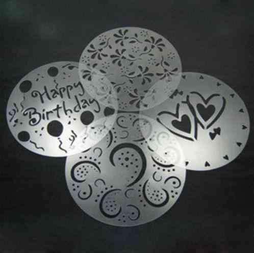 Трафареты для торта набор 4 штуки 20 см серый Киев