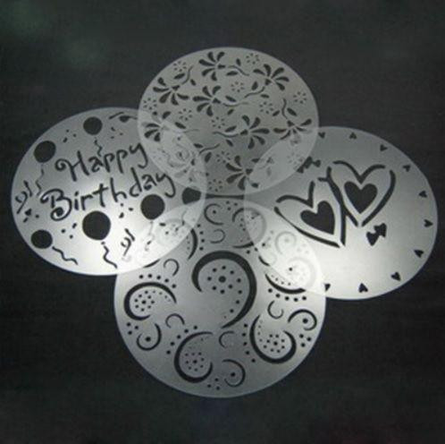 Трафареты для торта набор 4 штуки 20 см серый Киев - изображение 2