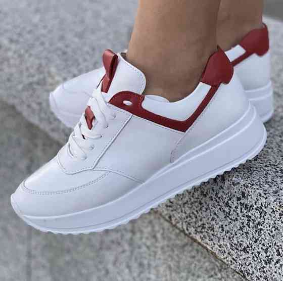 EMELI Кросівки жіночі EMELI 701/8 білий/червоний (весна-осінь, шкіра натуральна) (4128) лише 40 Коломия