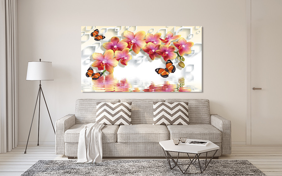 Картина полотно  у вітальню / спальню  Орхідея    MLP_349 ( 60х30см ) 90х180см Київ - фото 2