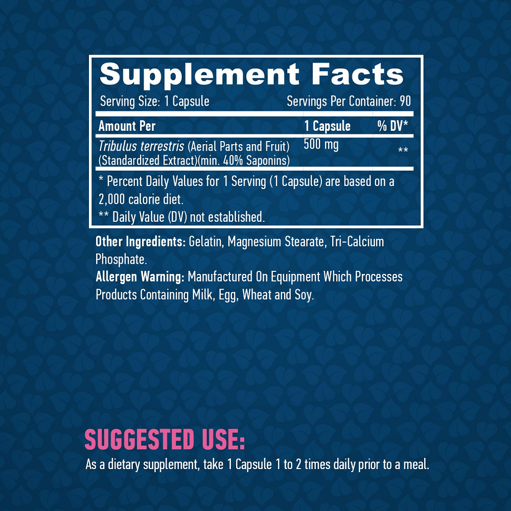Трибулус терестрис Haya Labs Tribulus Terrestris 500 mg 90 caps Луцк - изображение 2