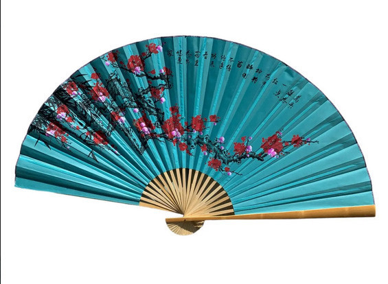 Настінний віяло інтер'єрний Сакура бірюзовий Київ - фото 1