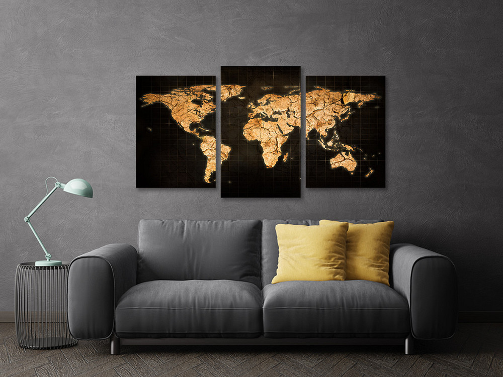 Модульная картина в гостиную / спальню   Мапа світу Art-725_3 Киев - изображение 2