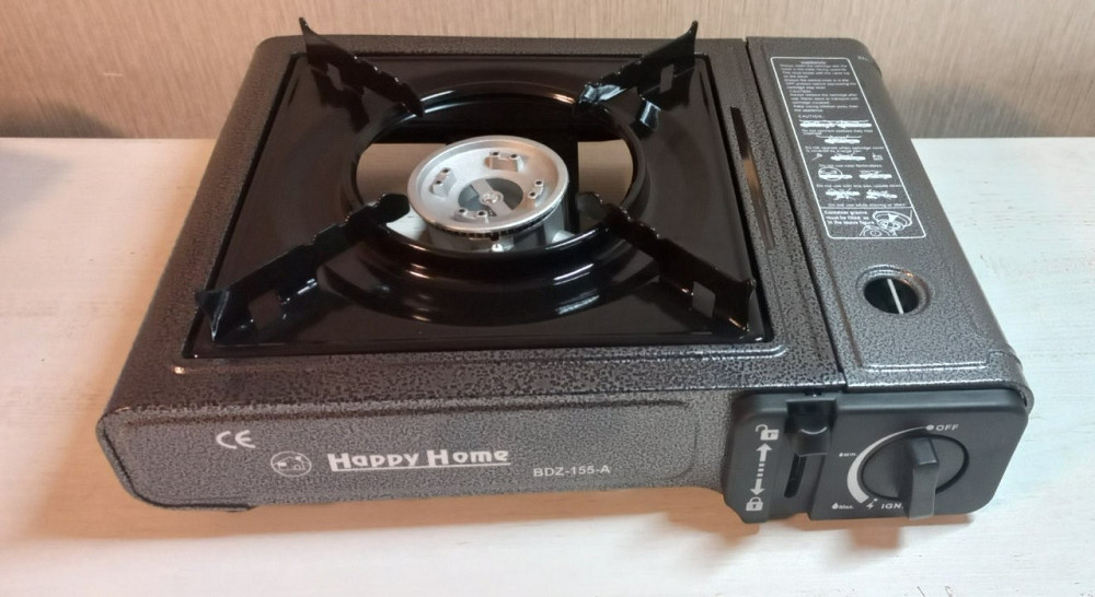 Плита газова туристична з перехідником під балон та п'єзорозпалом Happy Home BDZ-155A Чернігів - фото 7