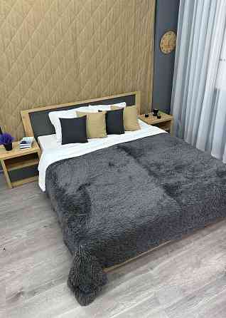 Плед-покривало 200х230 см (+-10см) Травка на овчині колір графітовий з білим (87-219) Київ