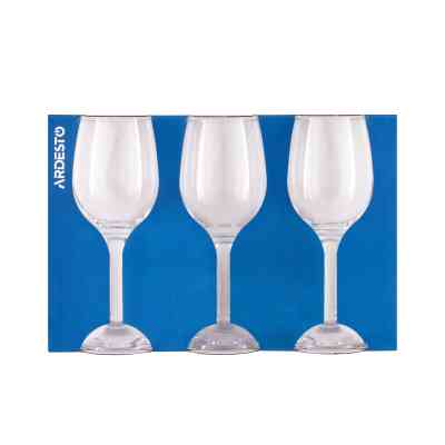 Набор бокалов Ardesto Gloria, 300мл, 3шт, скло, прозорий (AR2630GWT) Винница