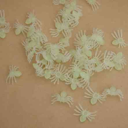 Пауки на Хэллоуин фосфорные 48 штук 2 на 1 см салатовый Киев