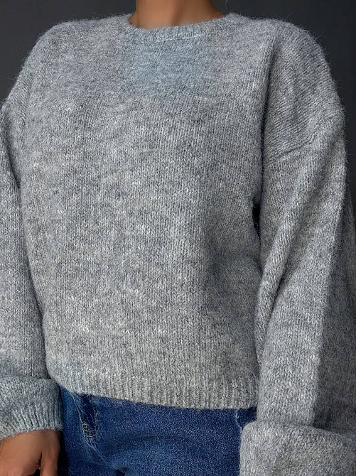Свитер женский Fancy Matinee 6119 оверсайз меланж, серый, one size Киев - изображение 5