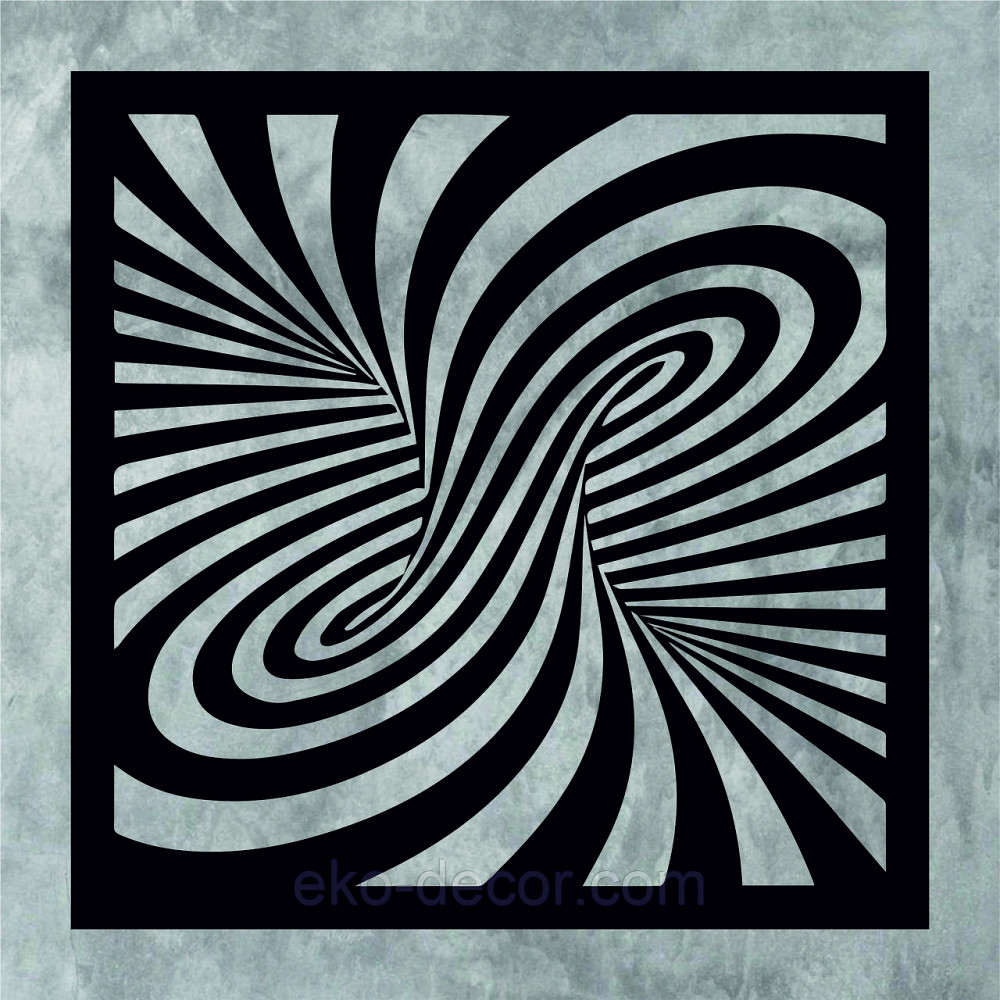 Декоративне настінне Панно «Ілюзія», Декор на стіну 90*90 см, Чорний Київ - фото 4