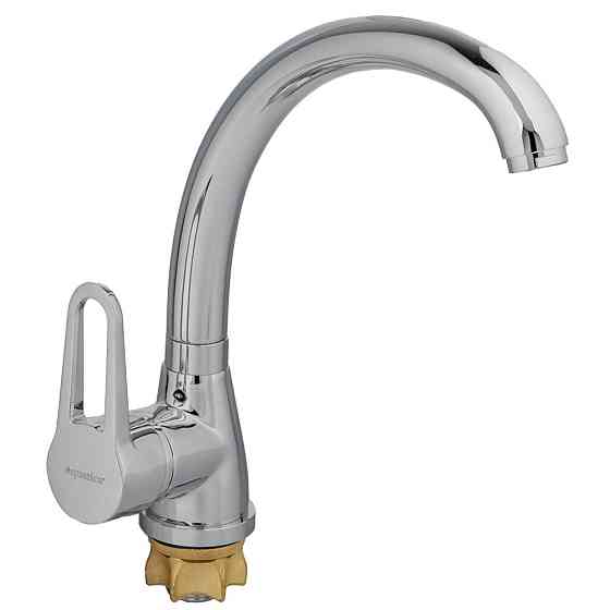 Смеситель HL Ø35 для кухни гусак ухо на гайке AQUATICA HL-4B130C (9734100) Киев