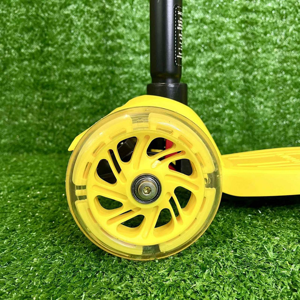 Самокат триколісний iTrike MAXI з підсвічуванням коліс Жовтий (JR 3-003-Y) Чернігів - фото 3