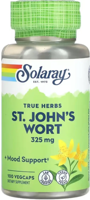 Зверобой Solaray St. John's Wort Aerial 325mg 100 вег капс Киев - изображение 1