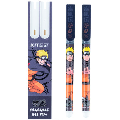 Ручка гелева Kite пиши-стирай Naruto синя, 2 шт у пеналі (NR24-069) Вінниця - фото 2