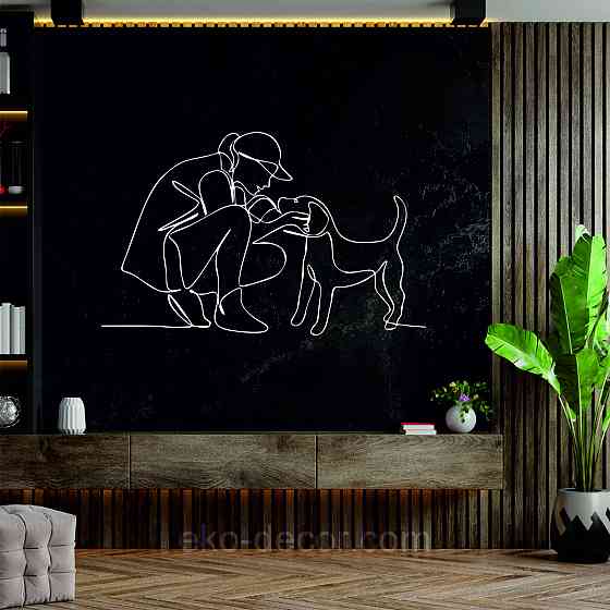 Декоративное настенное Панно «Друг» Декор на стену 50*31 см, Белый Киев