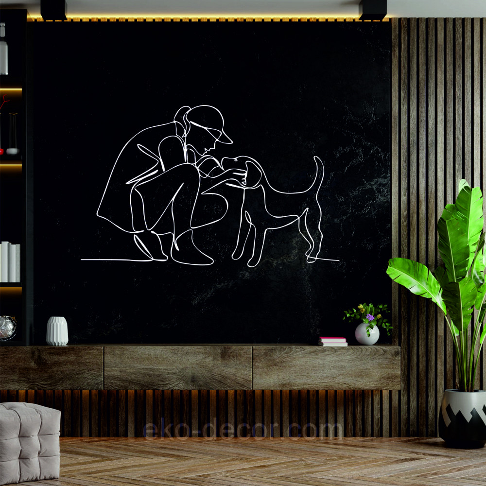 Декоративное настенное Панно «Друг» Декор на стену 50*31 см, Белый Киев - изображение 6