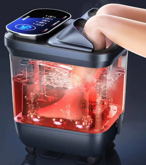 Массажная ванна для ног AUX-50 с подогревом воды + роликовый массаж Черный Киев - изображение 3