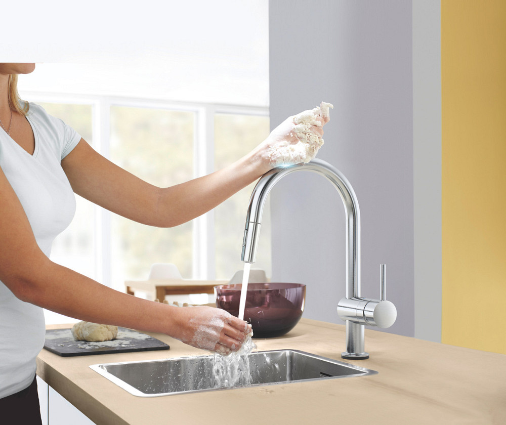 Сенсорний змішувач для кухні з висувним виливом Grohe Minta Touch   ( 31358DC2 ) 36095 Харків - фото 2