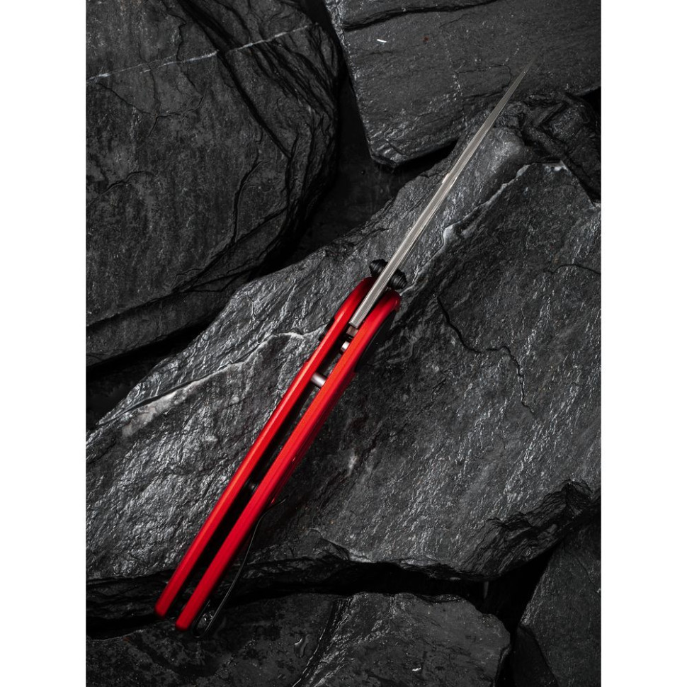 Ніж складаний туристичний Civivi Starflare, (8.4 см) Damascus / Aluminum червоний Киев - изображение 16