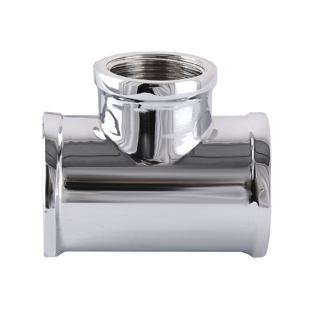 Трійник SOLOMON 1″х3/4″х1″ ВВВ хром 8202 Луцьк - фото 2